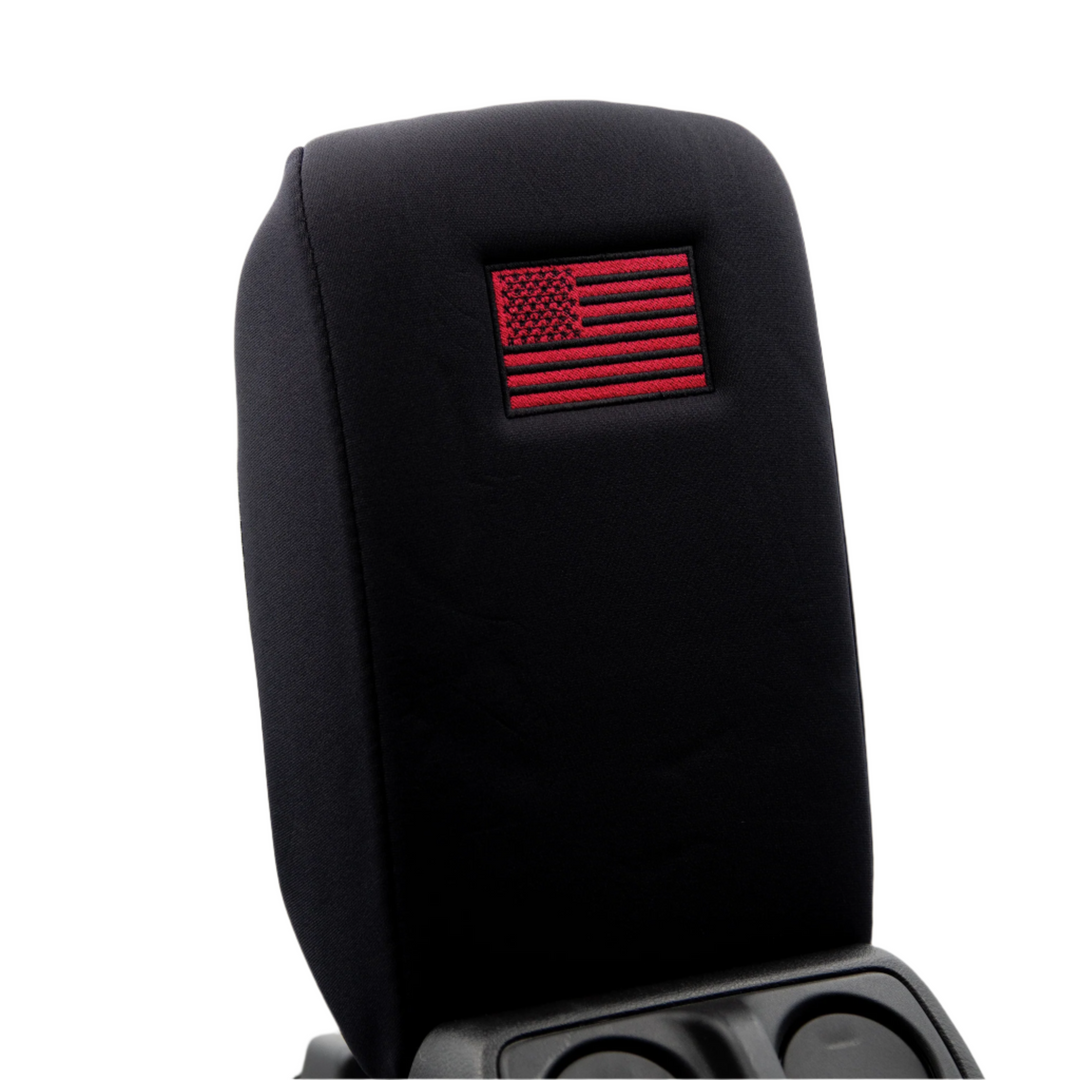 Armrest Cover Red Thread Black Stars and stripes