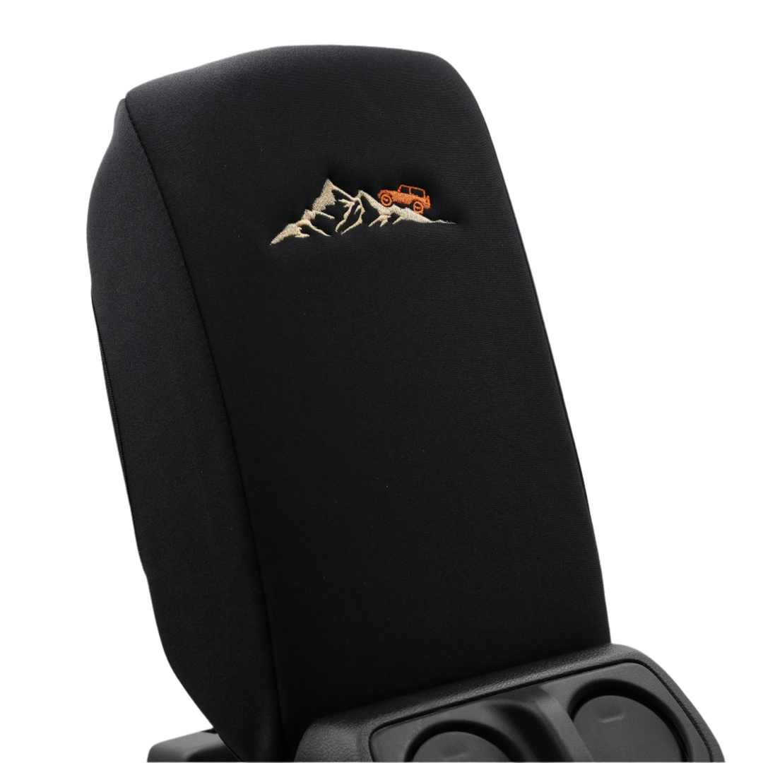 Jeep Mountain Armrest cover Orange Thread