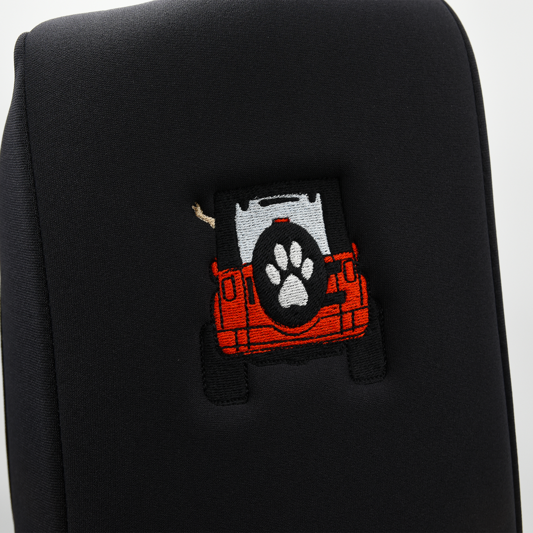 Armrest Cover Jeep Rear End Red-Paw Print Tire cover 