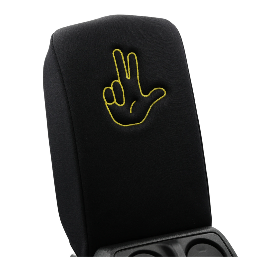 Armrest Cover Jeep Life Yellow Hand