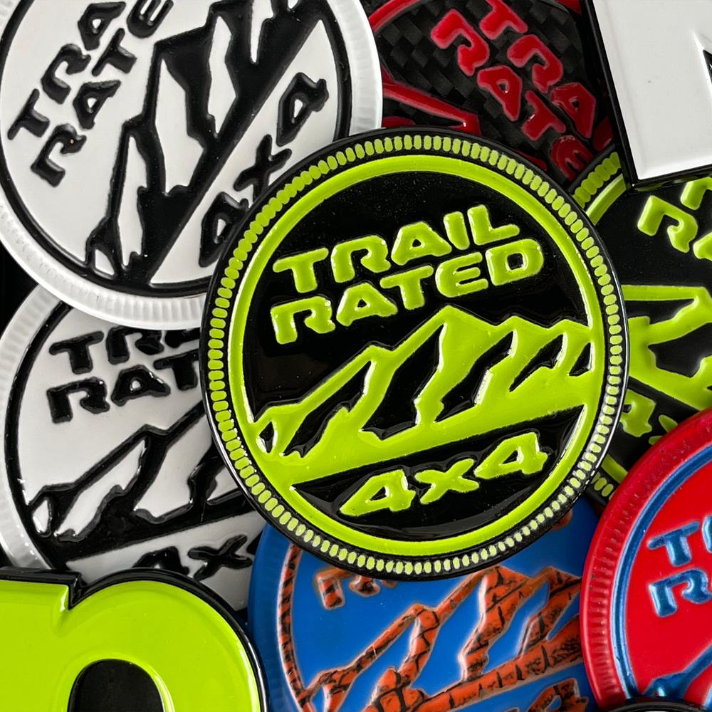 Custom Trail Rated Badge Selection Distinction Applied