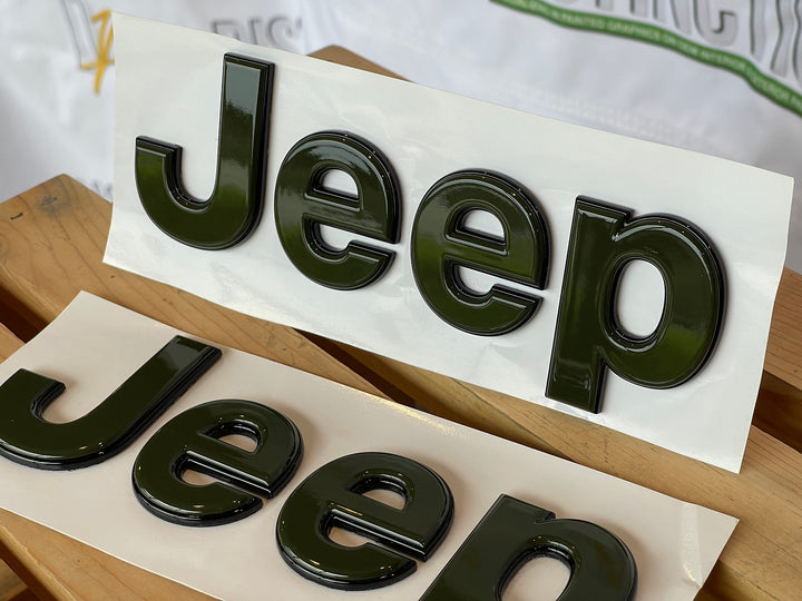 Jeep Nameplate Emblem Sarge Green