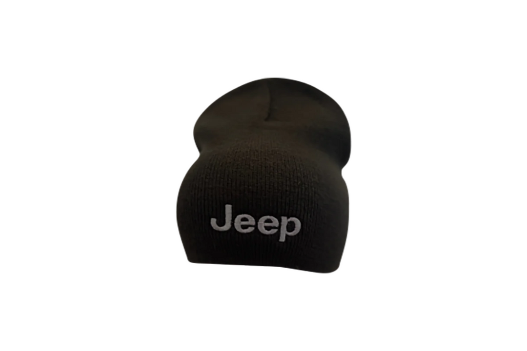 Licensed 8" Knit Jeep® Black Beanie (KBJPBG)