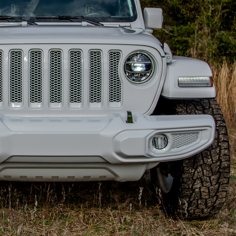 White OEM Bumper Fog Trim