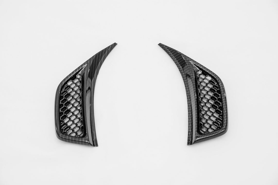 black carbon cowl fender vents